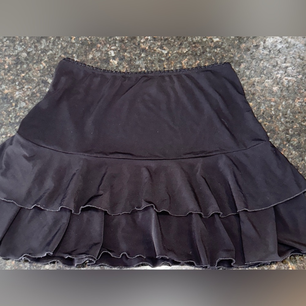 Elegant Black Ruffled Skirt